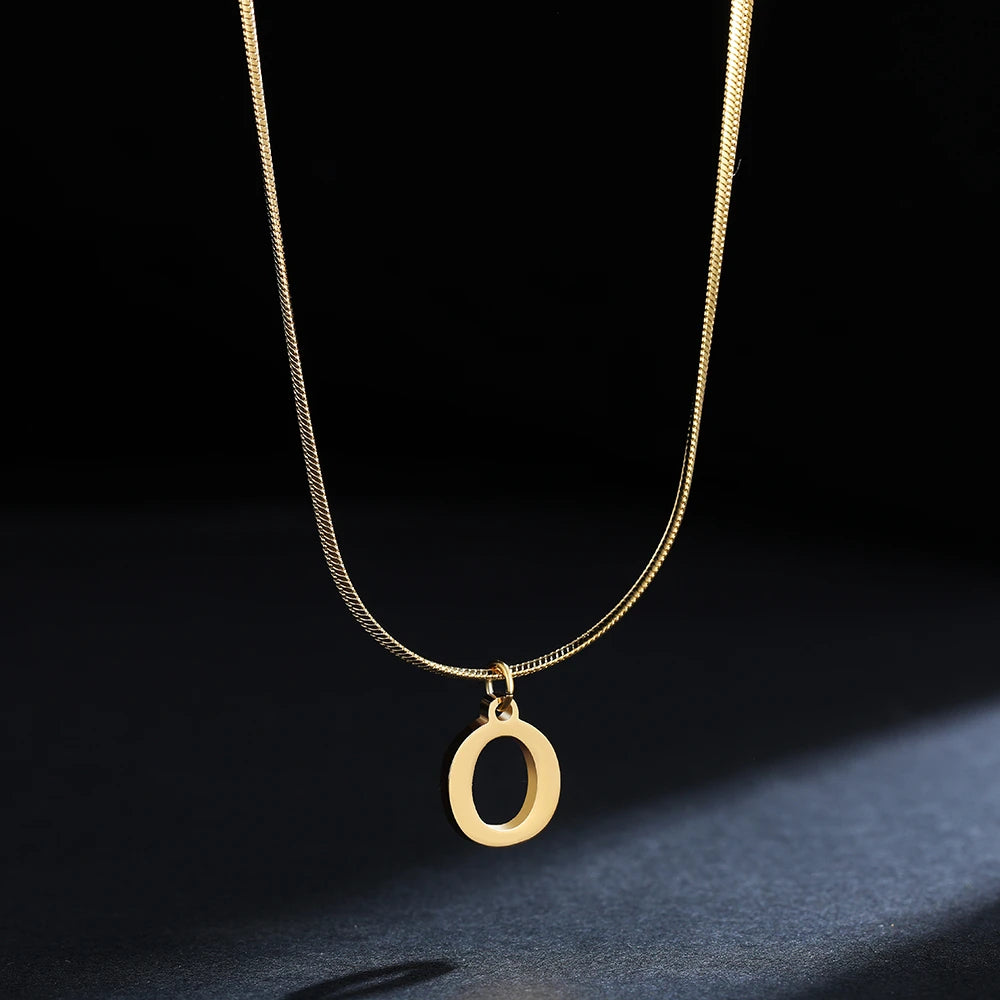 Golden Initial Necklace