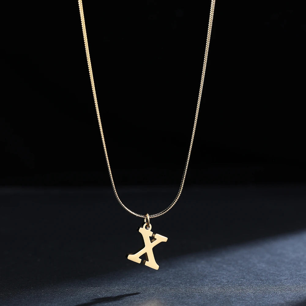 Golden Initial Necklace