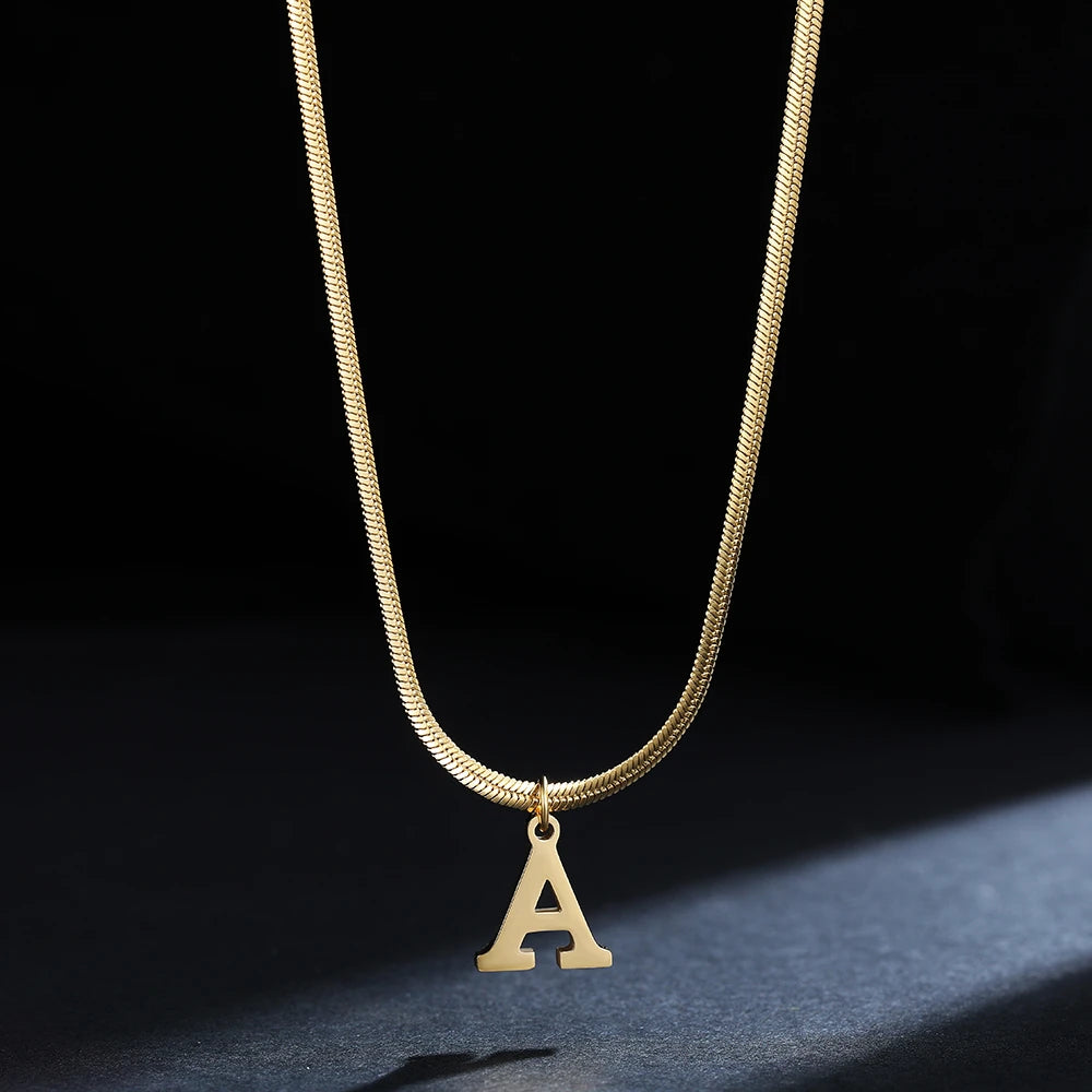 Golden Initial Necklace