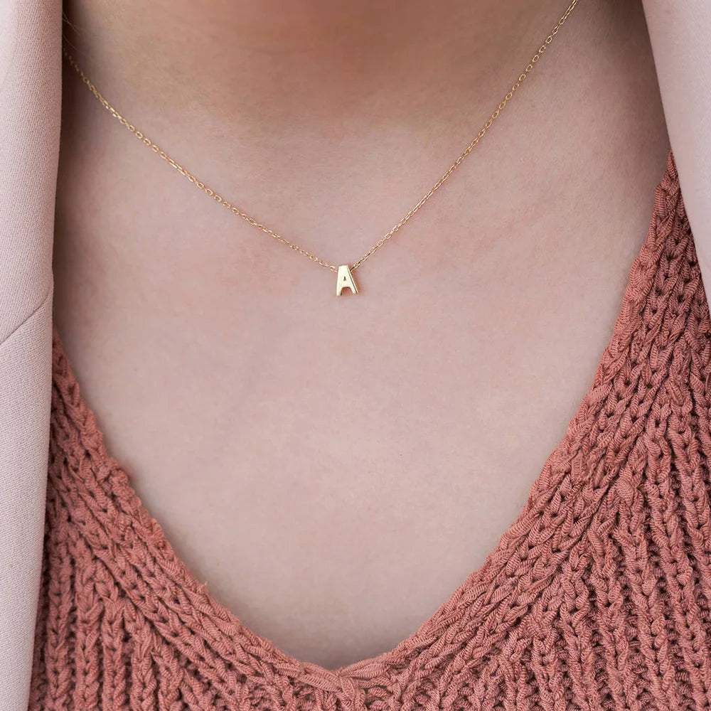 Mini Golden Initial Necklace