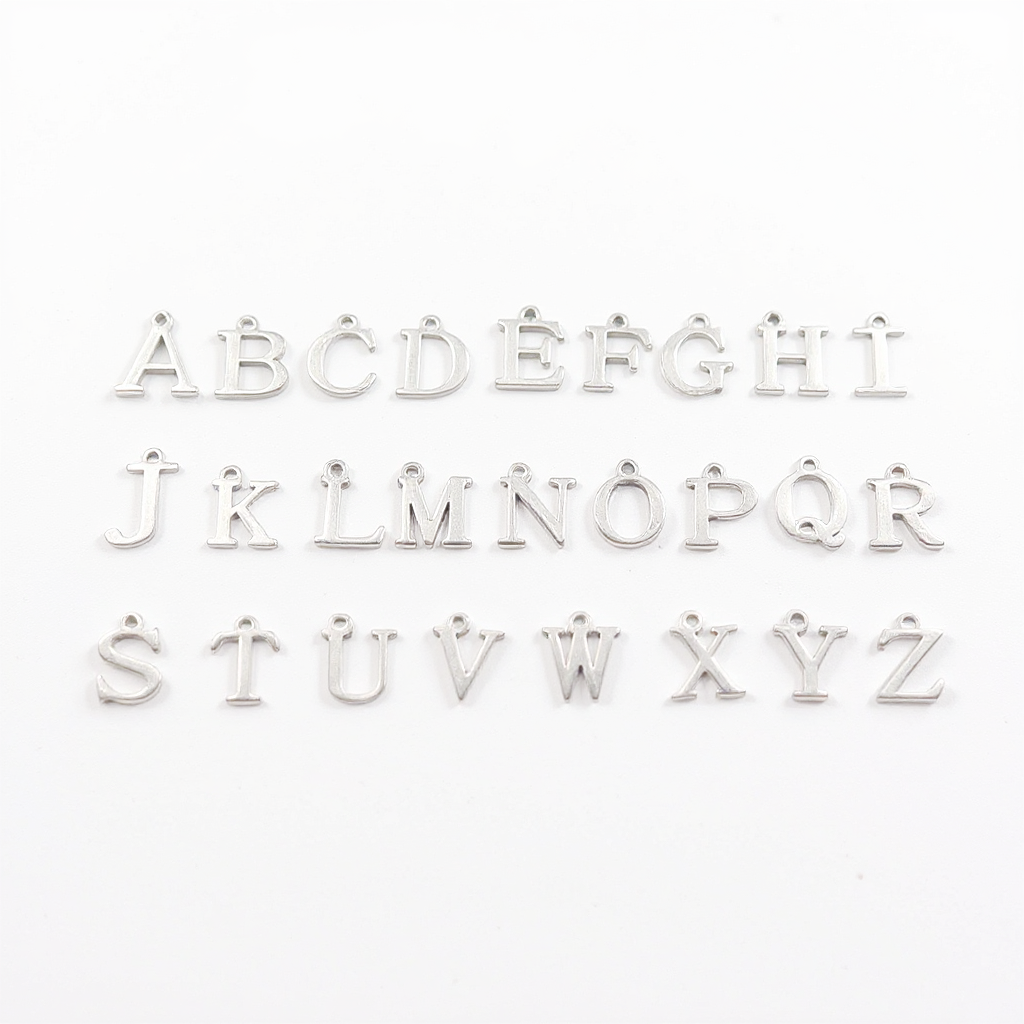 Paperclip Letter Initial Circle Lock Clasp Necklace With Pearl Charm