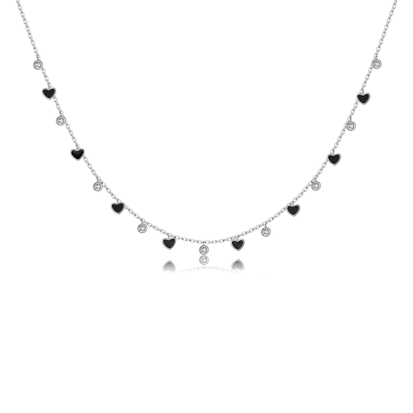 ANDYWEN 925 Sterling Silver Gold Bohemia Black Ename Charm Choker Necklace 2022 Winter Women Fashion Classic Fine Jewelry Enamel