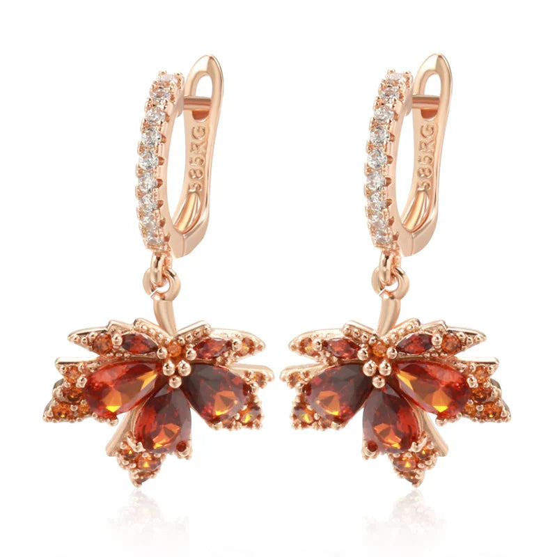 Dainty Autumn Maple Leaf Earrings