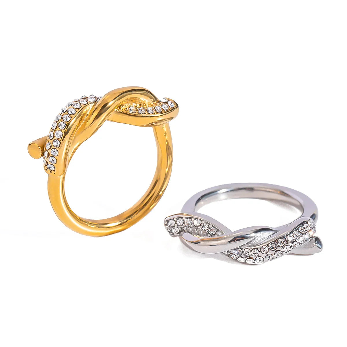 Intertwined Diamond Accent Ring