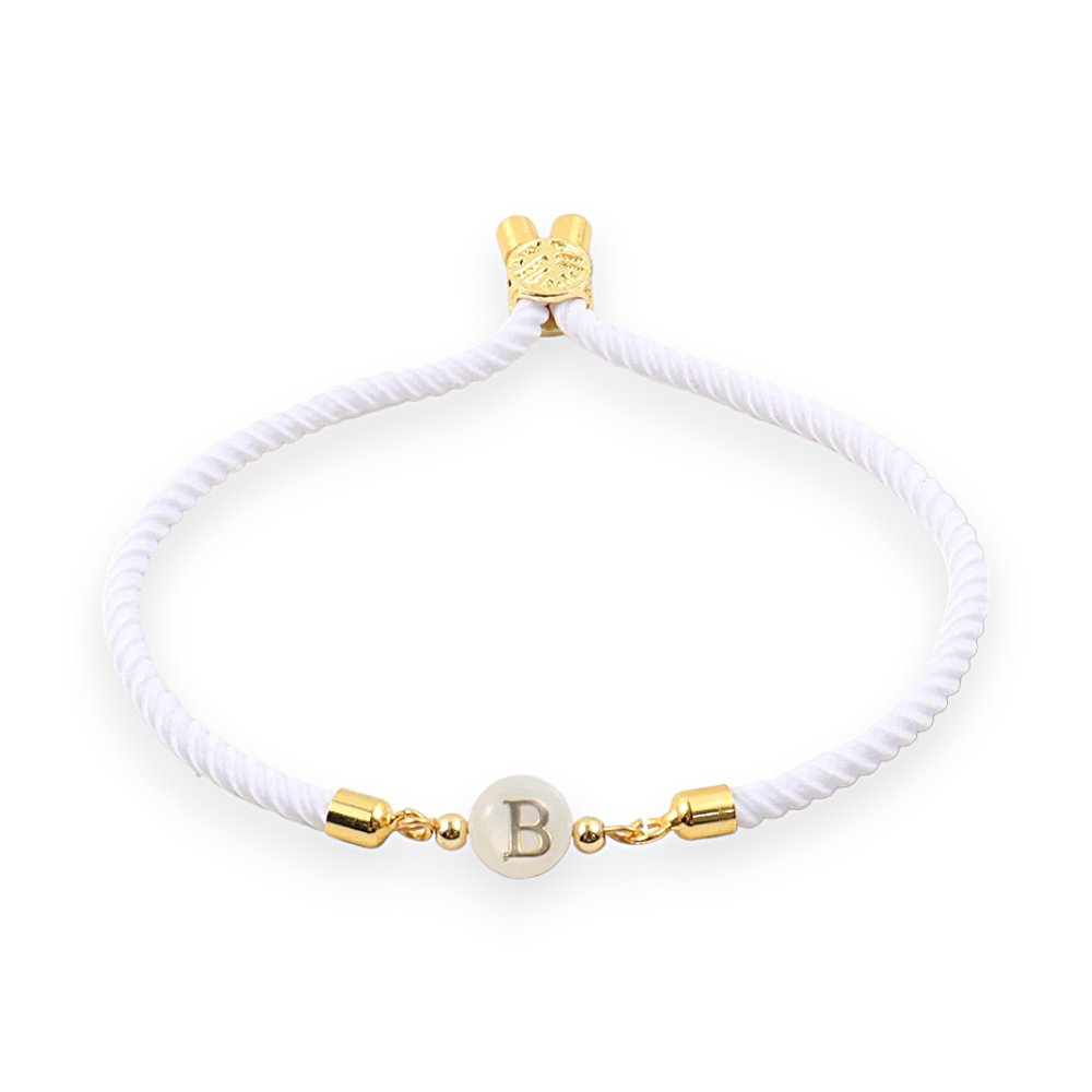 Adjustable Dainty Letter Initial Bracelet