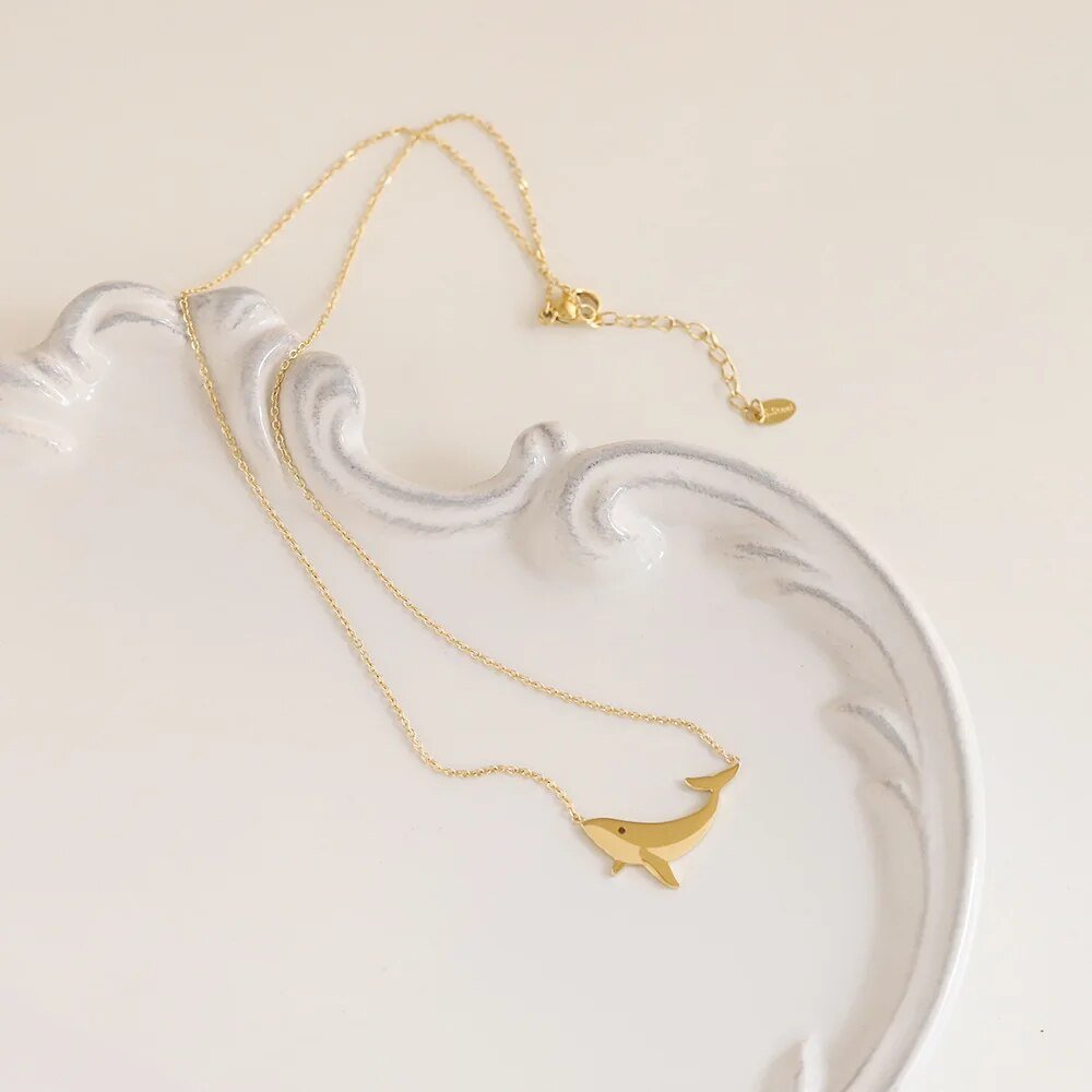 Dainty Whale Necklace