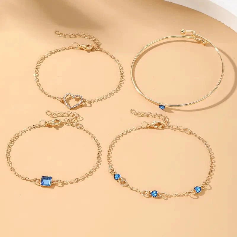 Diamond Statement Bracelet Stacks