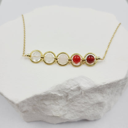 Dainty Handmade Zodiac Stones Necklace