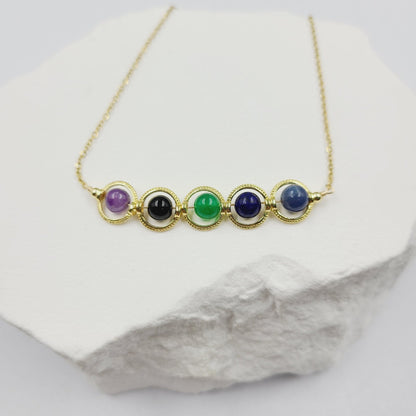 Dainty Handmade Zodiac Stones Necklace