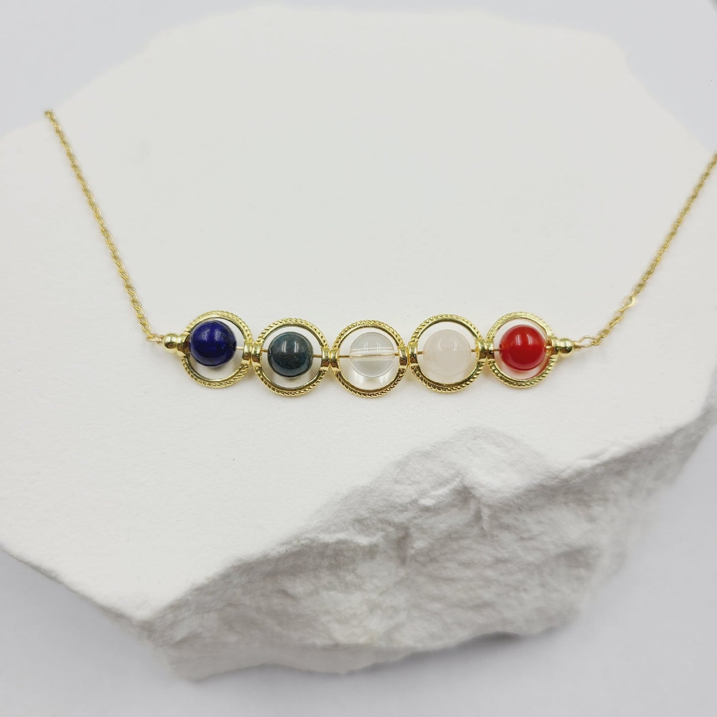 Dainty Handmade Zodiac Stones Necklace