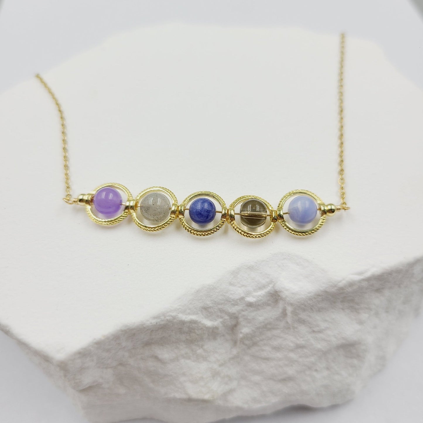 Dainty Handmade Zodiac Stones Necklace