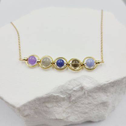 Dainty Handmade Zodiac Stones Necklace