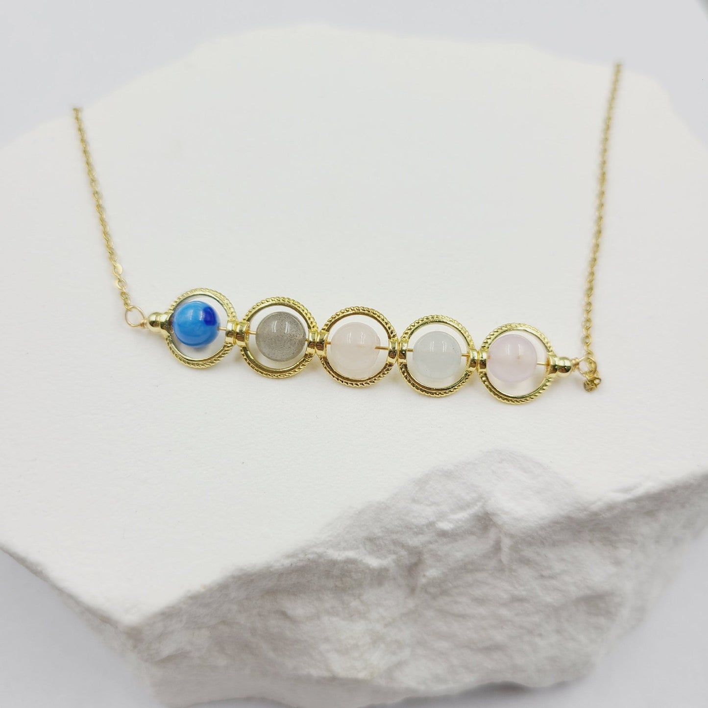 Dainty Handmade Zodiac Stones Necklace