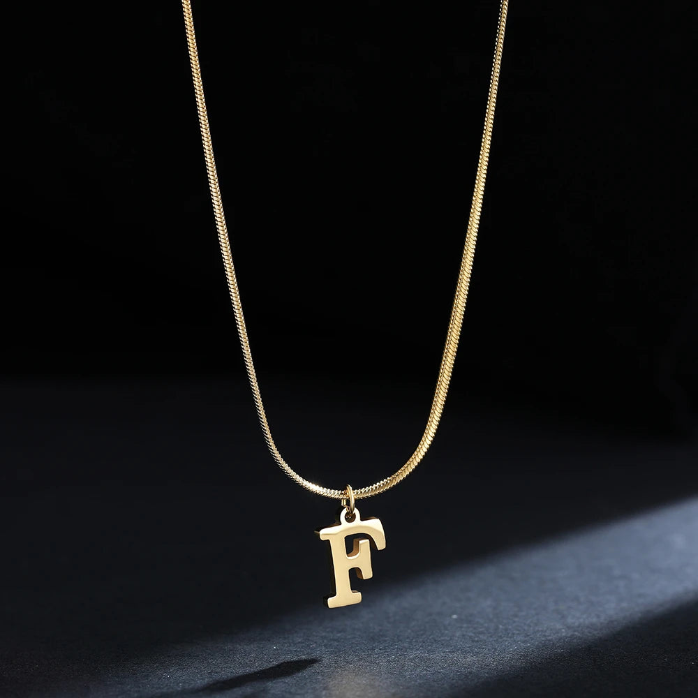Golden Initial Necklace