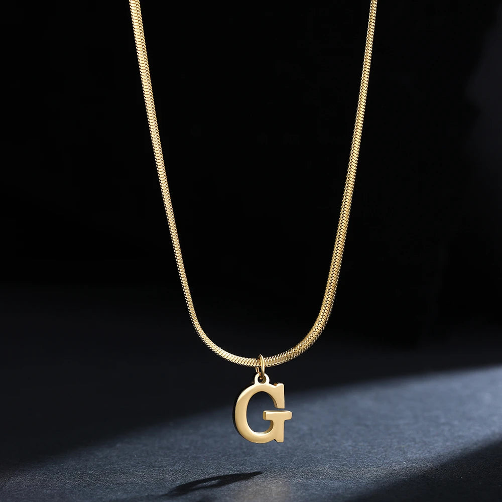 Golden Initial Necklace