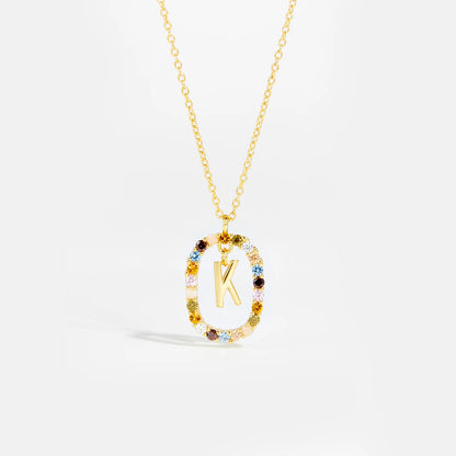 Moissanite Letter Ketting 925 Sterling Zilver