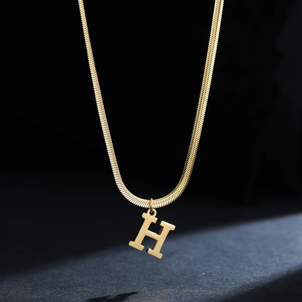 Golden Initial Necklace