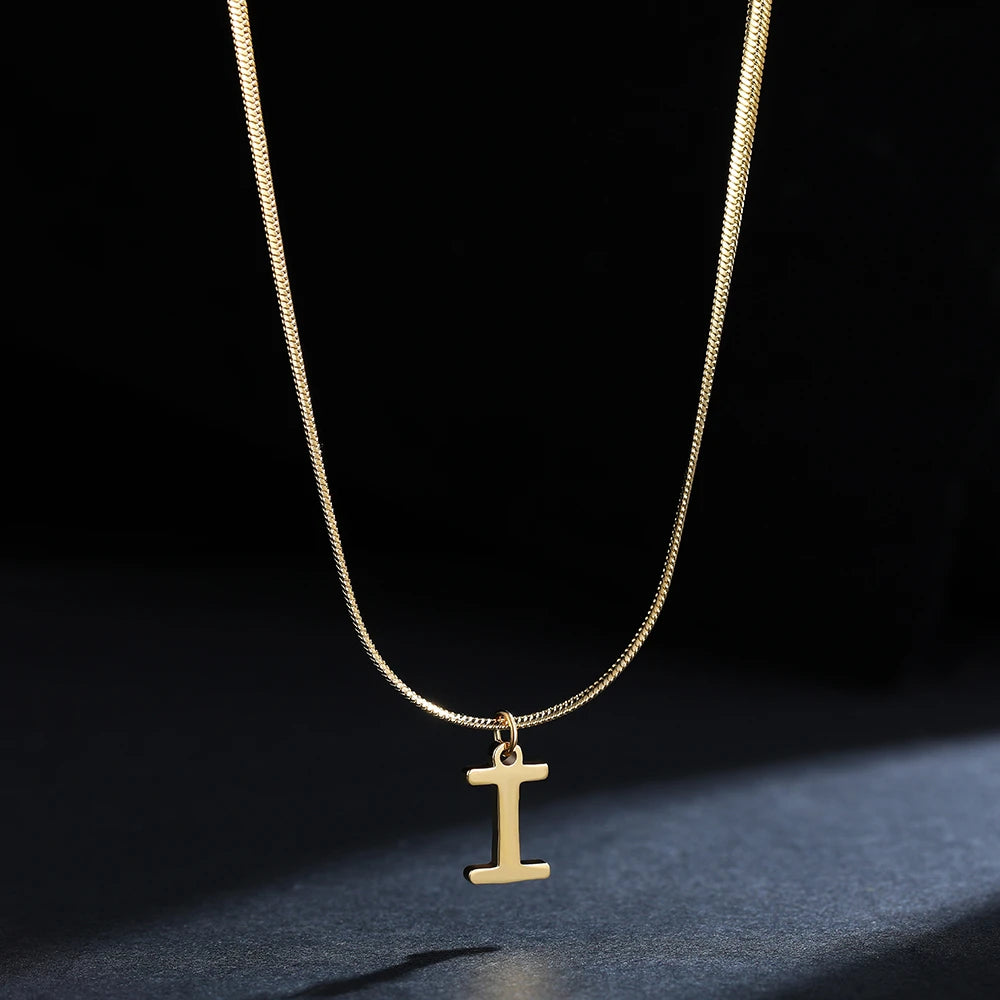 Golden Initial Necklace