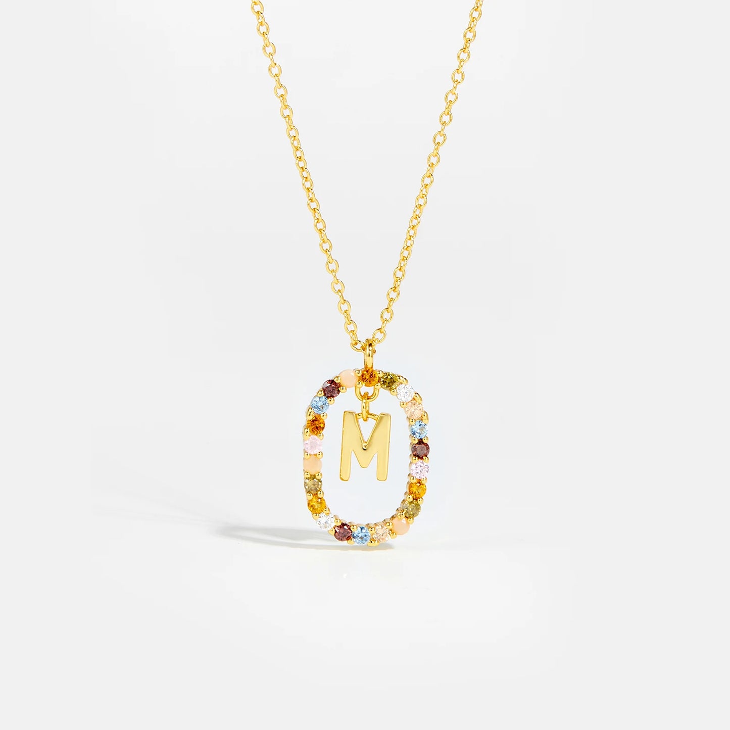 Moissanite Letter Ketting 925 Sterling Zilver