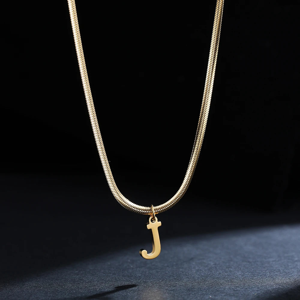 Golden Initial Necklace