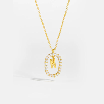 Eternal Initial Necklace - 925 Sterling Silver