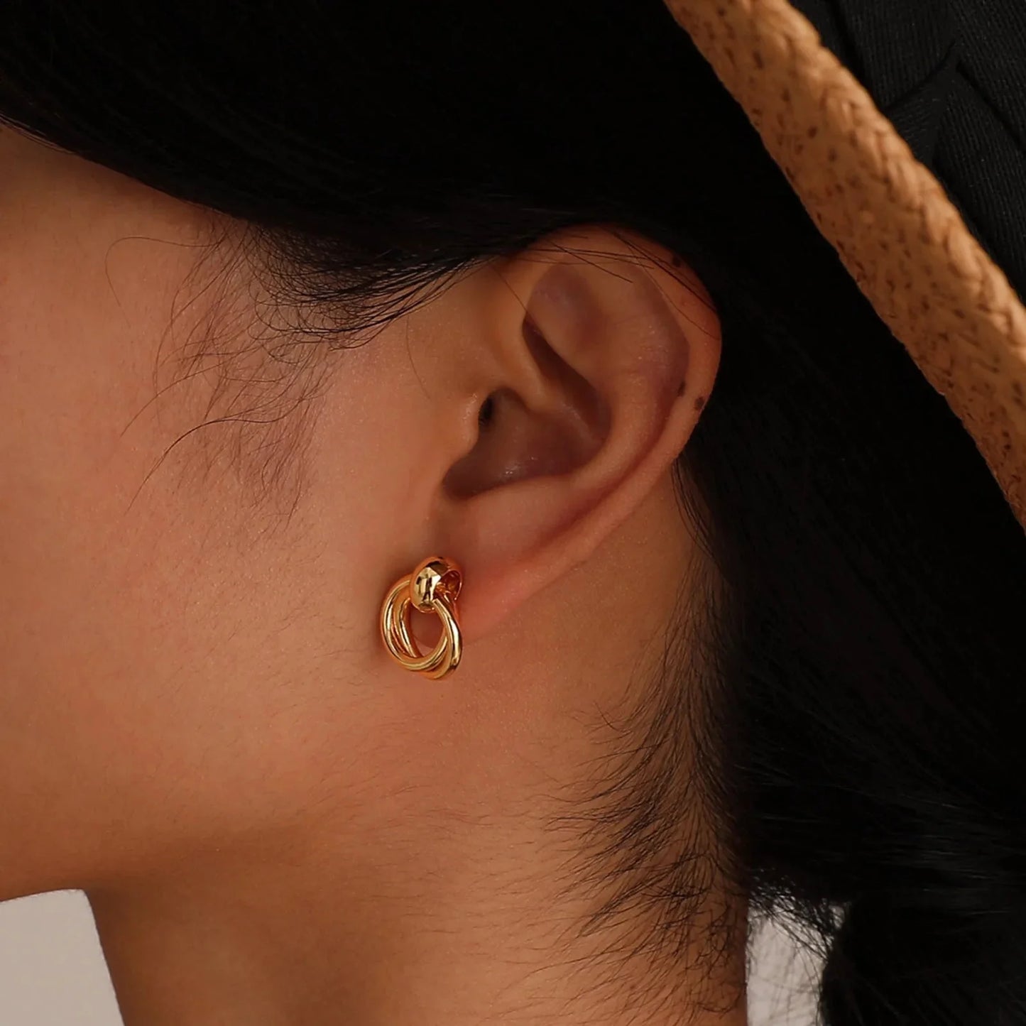 14k Dainty Dual Hoop Earrings