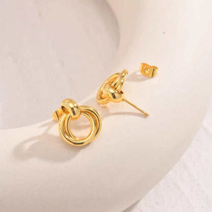 14k Dainty Dual Hoop Earrings
