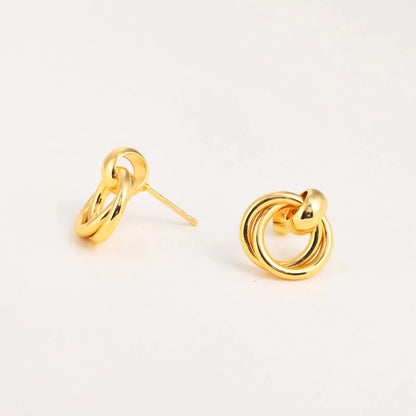 14k Dainty Dual Hoop Earrings