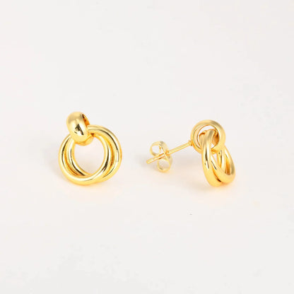 14k Dainty Dual Hoop Earrings
