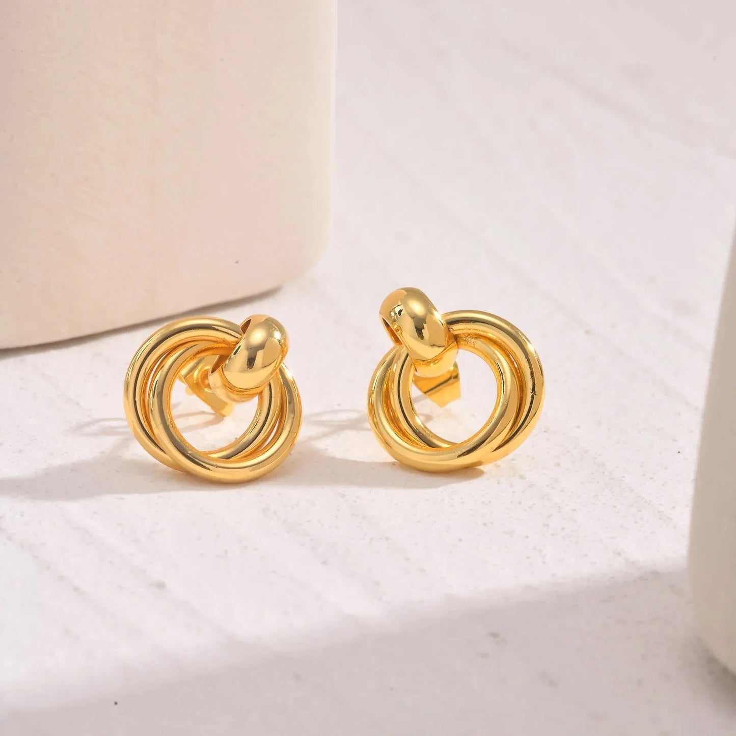 14k Dainty Dual Hoop Earrings