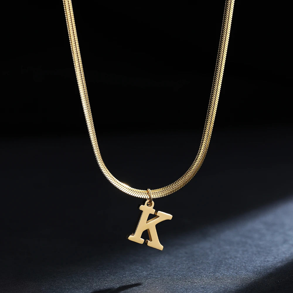 Golden Initial Necklace