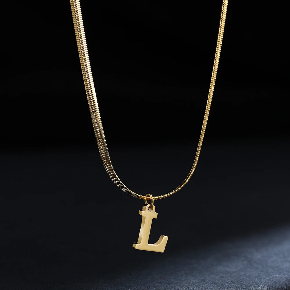 Golden Initial Necklace