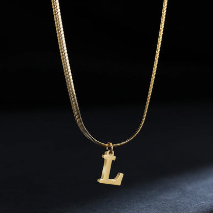 Golden Initial Necklace