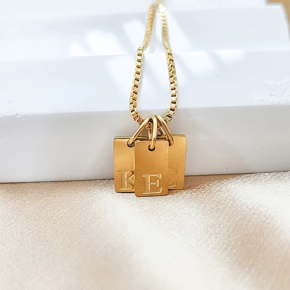 Letter Square Necklace