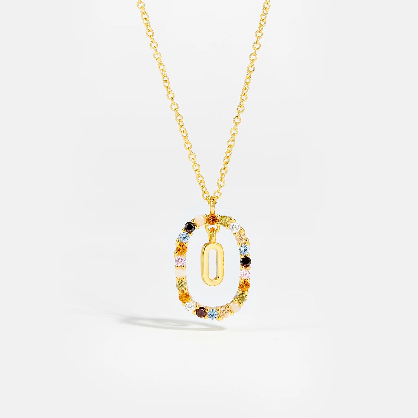 Moissanite Letter Ketting 925 Sterling Zilver