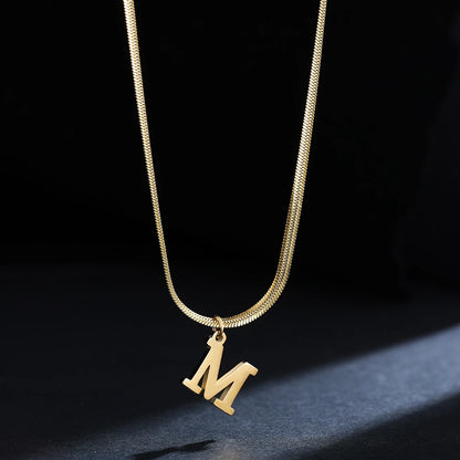 Golden Initial Necklace