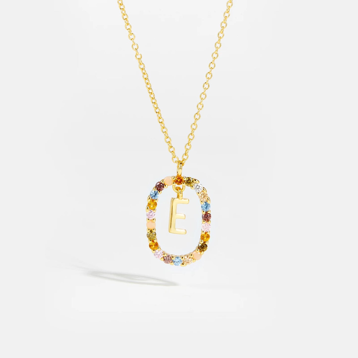 Moissanite Letter Ketting 925 Sterling Zilver