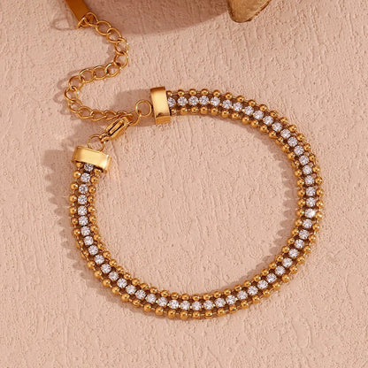 18k Accented Diamond Tennis Bracelet