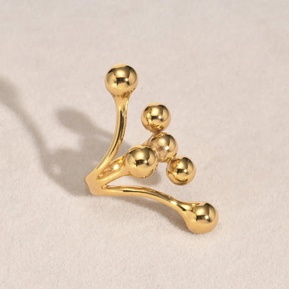 18k Bold Layered Ball Wrap Ring