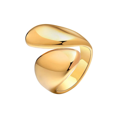18k Chunky Droplet Wrap Around Ring