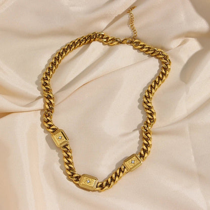 18k Cuban North Star Tarot Necklace and Earring Set