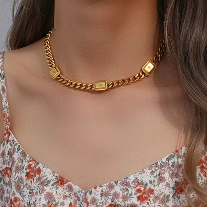 18k Cuban North Star Tarot Necklace and Earring Set