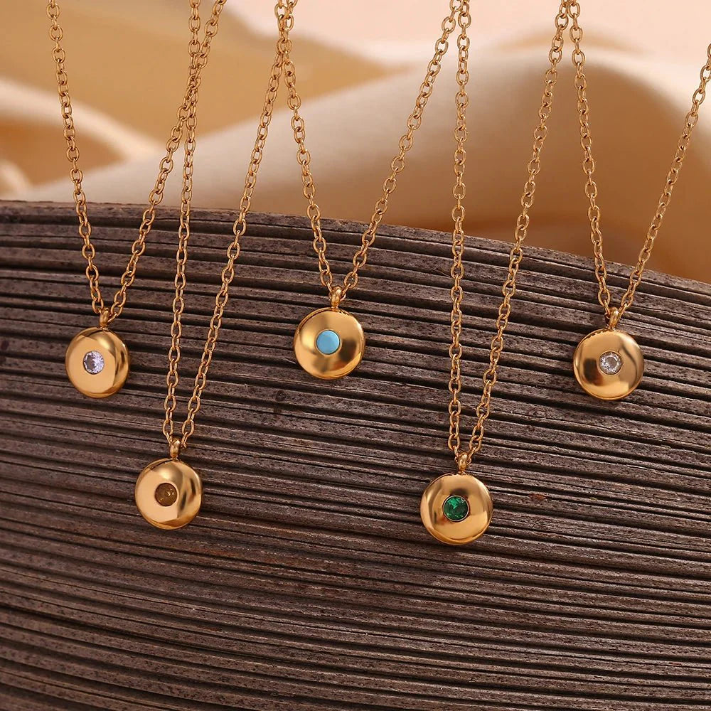 18k Dainty Minimal Birthstone Necklace
