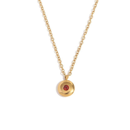 18k Dainty Minimal Birthstone Necklace
