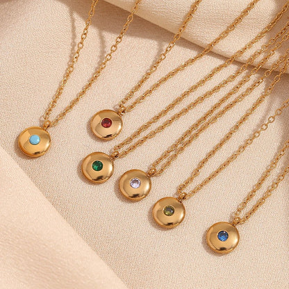 18k Dainty Minimal Birthstone Necklace