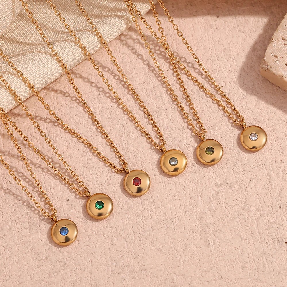 18k Dainty Minimal Birthstone Necklace