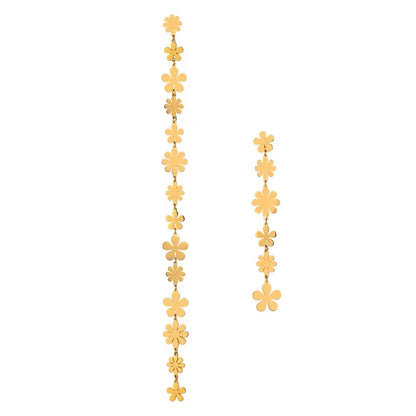 18k Staggering Floral Earrings