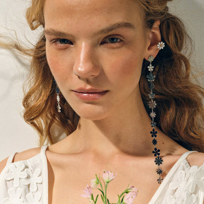 18k Staggering Floral Earrings