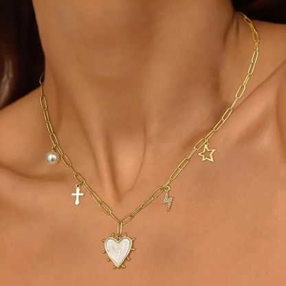 Dainty Paperclip Chain Charm Necklace