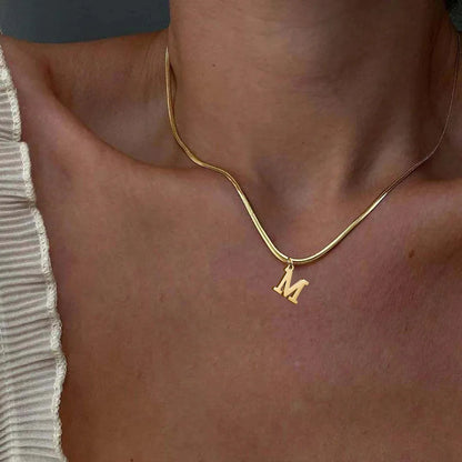 Golden Initial Necklace
